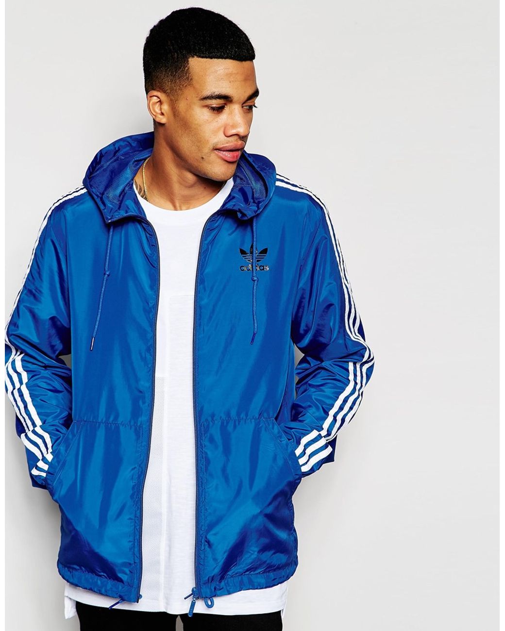 adidas Originals Itasca Windbreaker Jacket Aj6975 in Blue for Men | Lyst