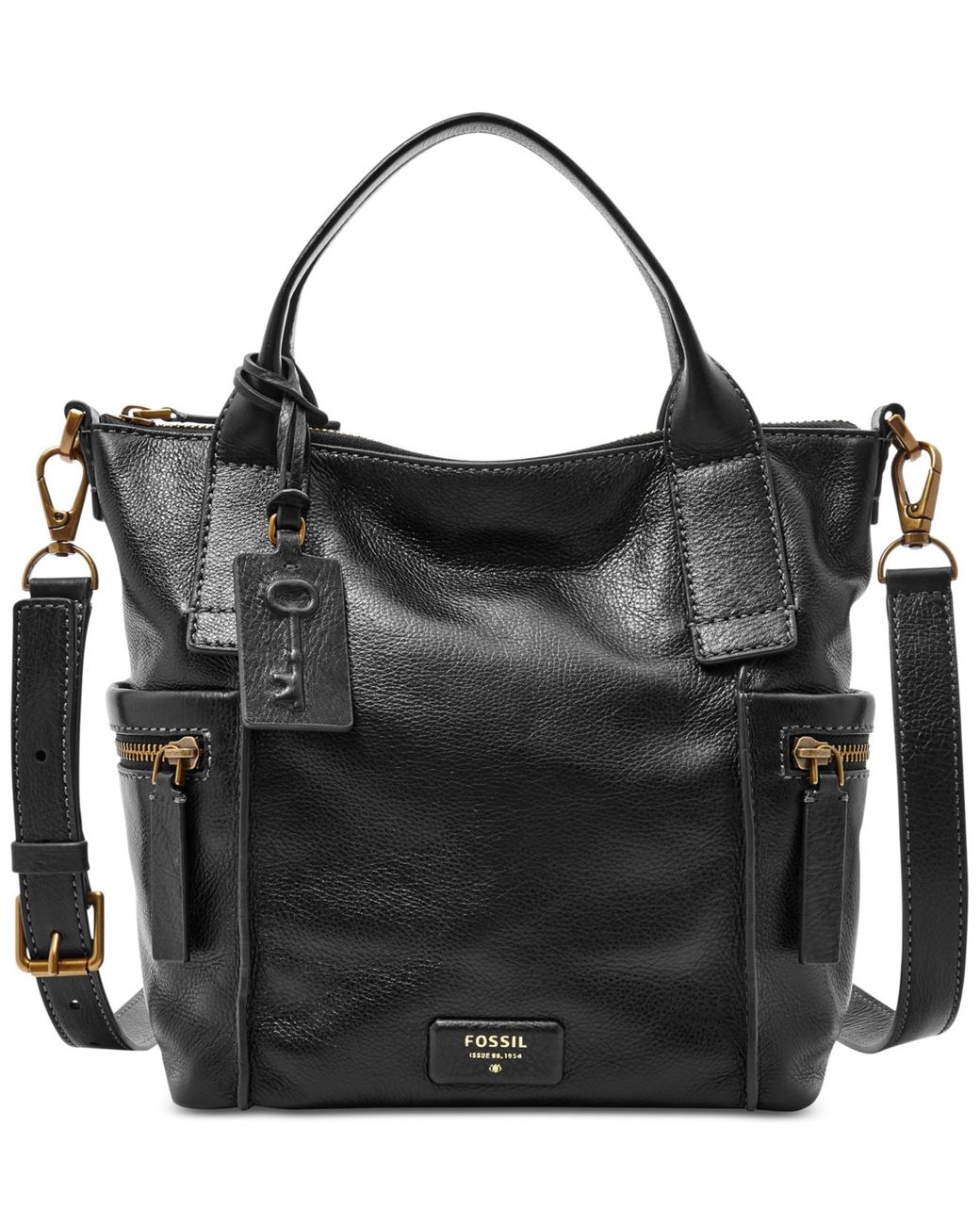 Fossil Emerson Medium Satchel in Black Lyst
