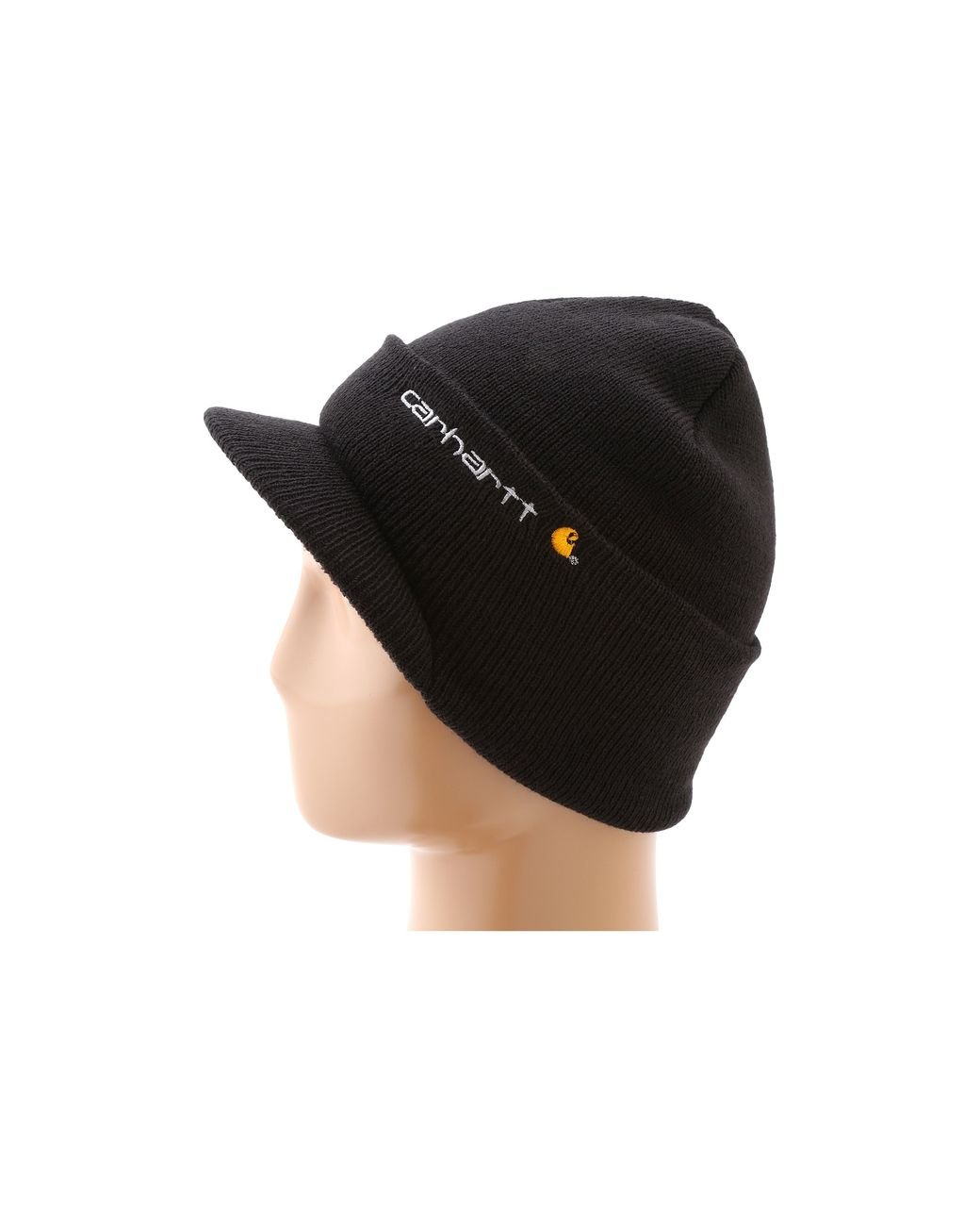 Carhartt Knit Hat With Visor in Black for Men | Lyst