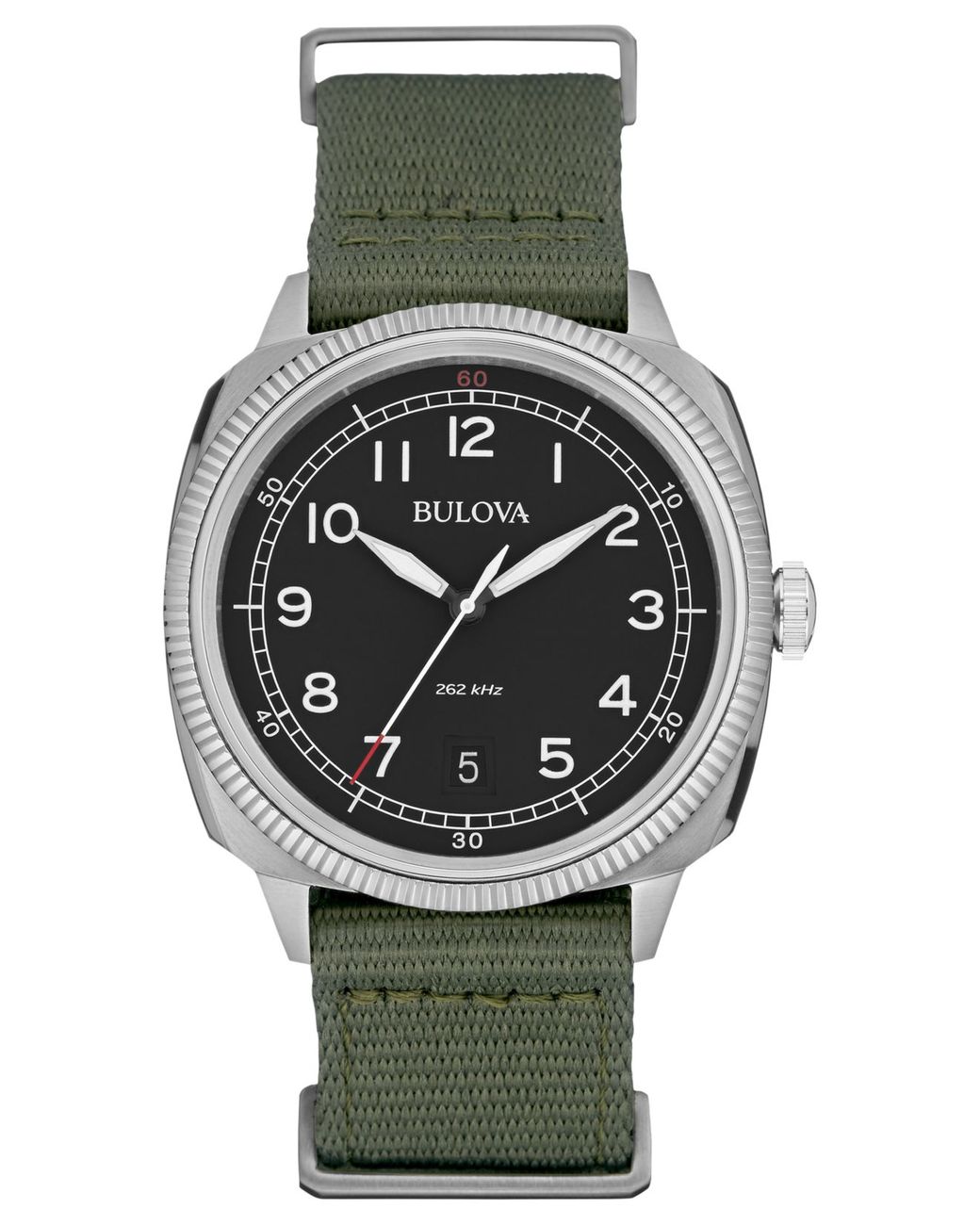 Bulova Men s Uhf Military Green Nylon Strap 42mm Watch 96b229 for