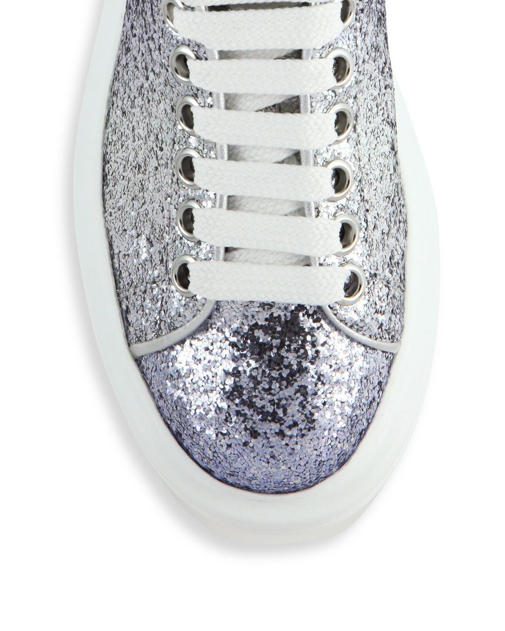 glitter alexander mcqueen silver