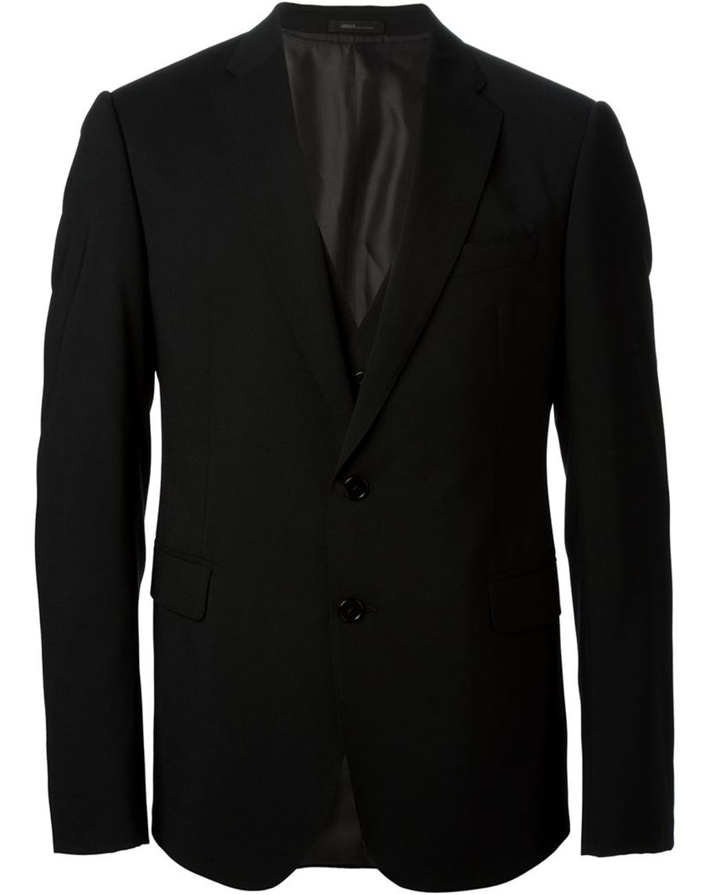 Emporio Armani Formal Three Piece Suit in Black for Men | Lyst