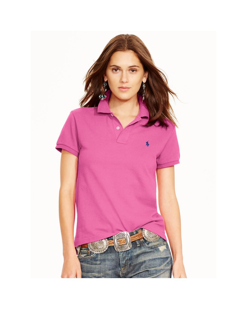 Polo Ralph Lauren Classic-fit Polohemd Aus Piqué in Pink | Lyst