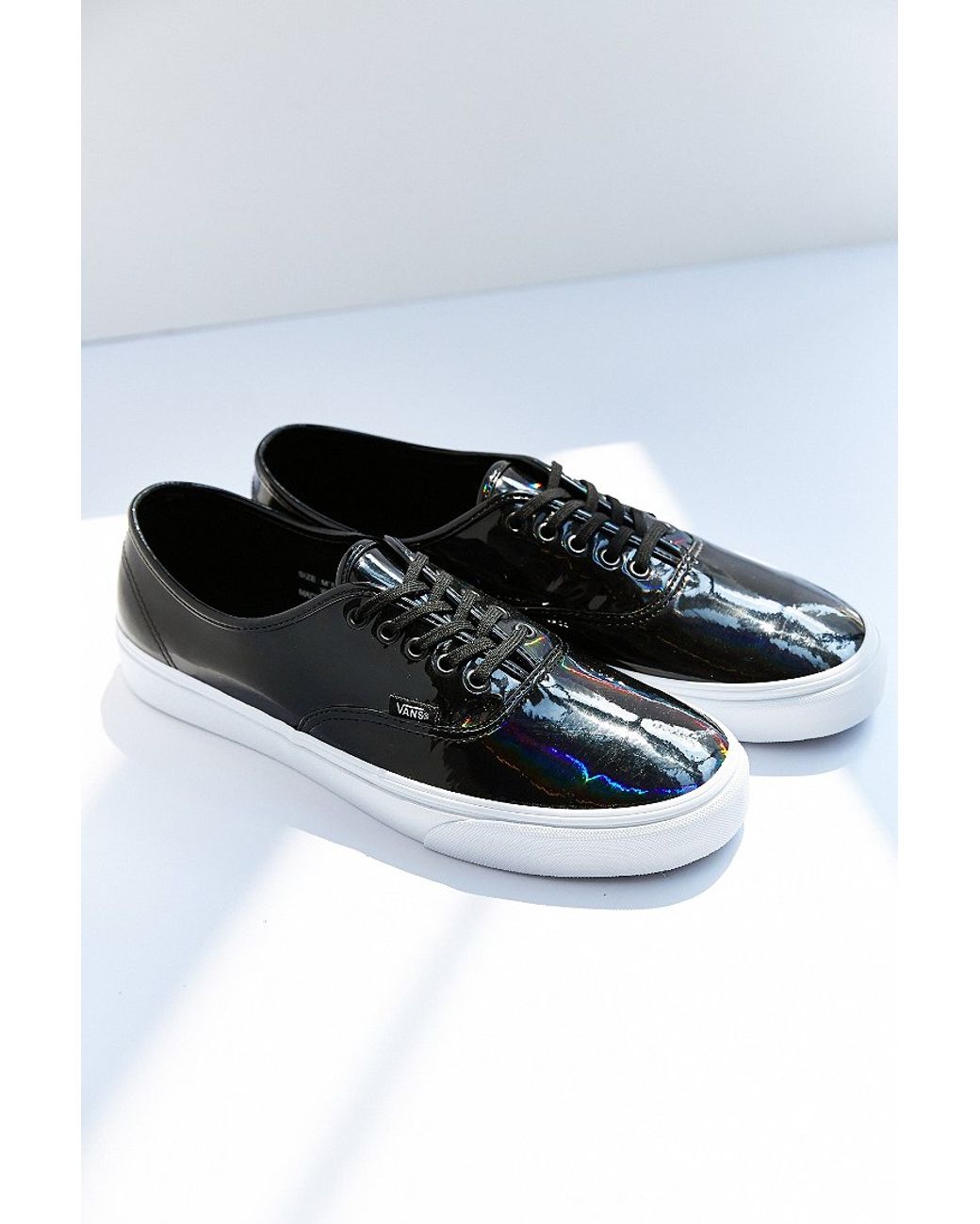 Vans Authentic Patent Leather Sneaker in Black for Men | Lyst