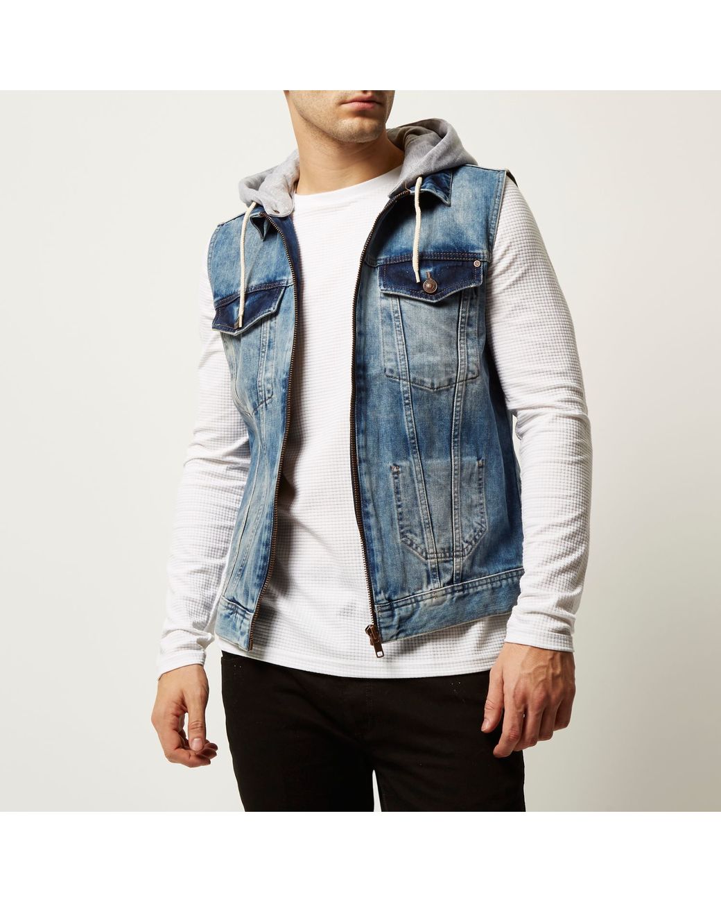 New Men's Denim Jacket Youth Fashion Casual Denim Vest | Wish