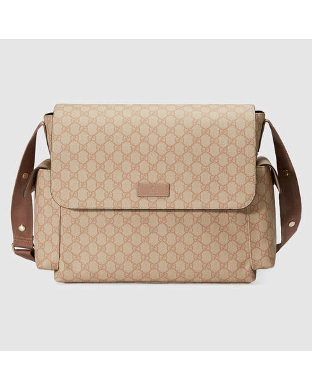 Gucci Gg Supreme Diaper Bag in Pink | Lyst