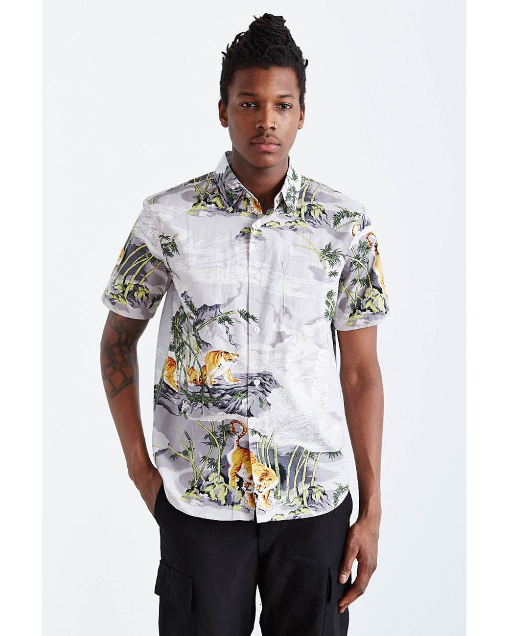 Stussy Bamboo Tiger Button-Down Shirt 