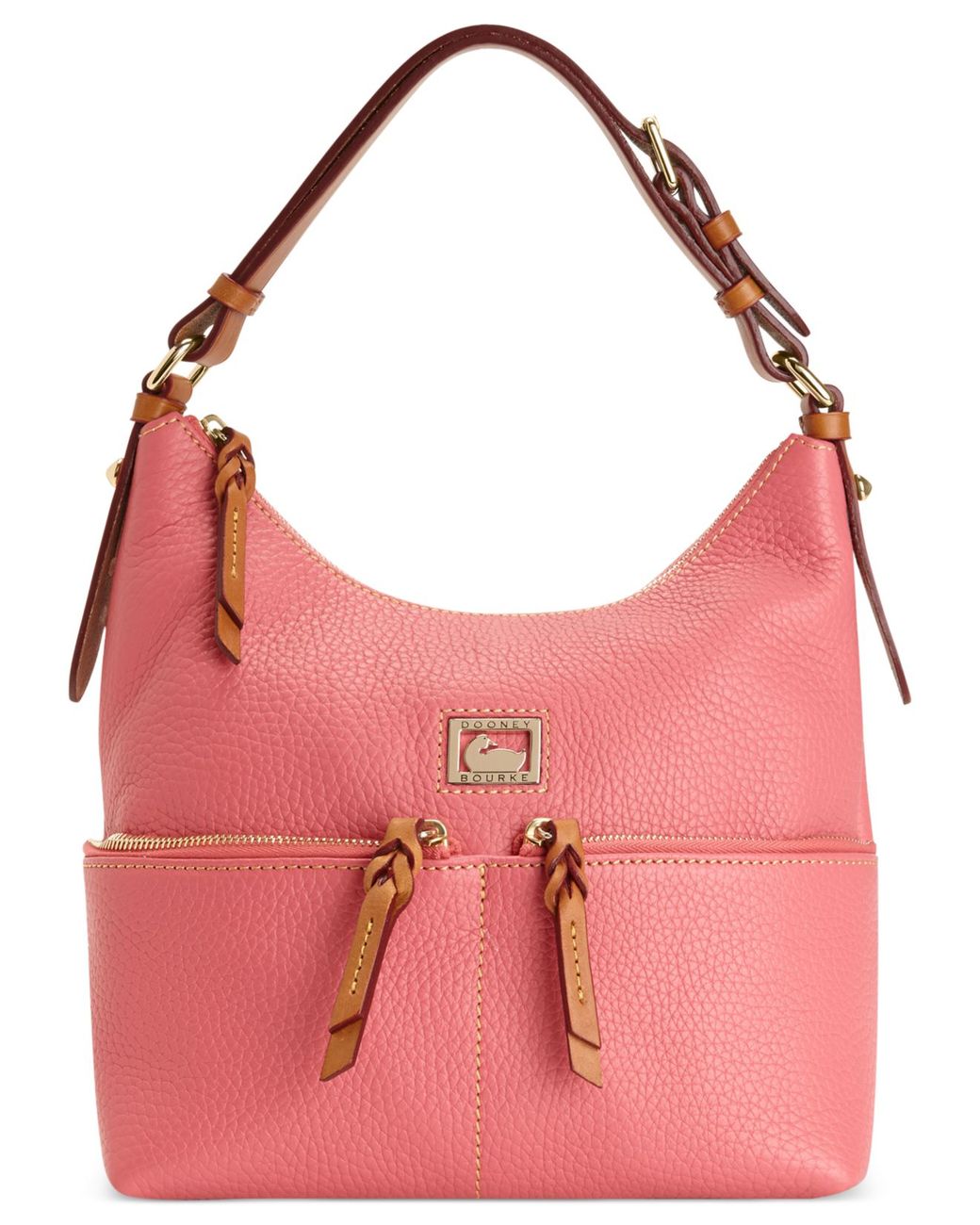 Dooney & Bourke Pebble Leather Small Lexington Shopper, Bubble Gum