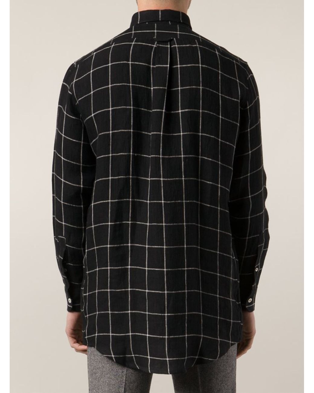 トップス Ami ribbon check tops/ black Ami Paris Windowpane Check Shirt in Black for Men | Lyst UK
