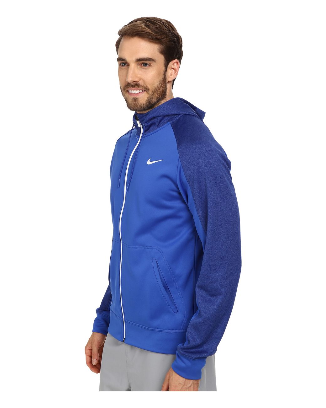 Nike Elite Stripe Full-Zip Performance Fleece Hoodie in Blue for Men | Lyst