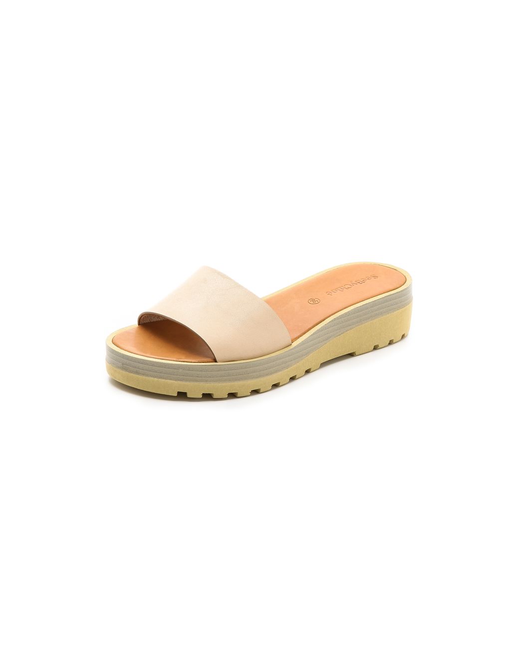 See By Chlo Slide Sandals in Natural Lyst