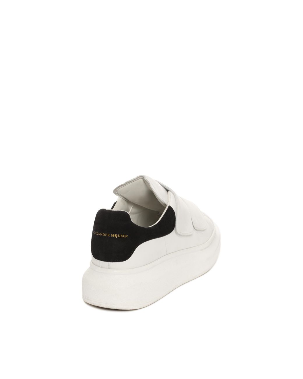 Alexander McQueen Velcro Strap Oversized Sneaker in White | Lyst