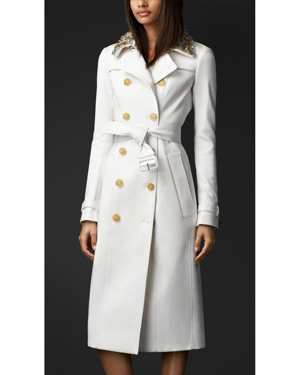 Burberry white coat outlet