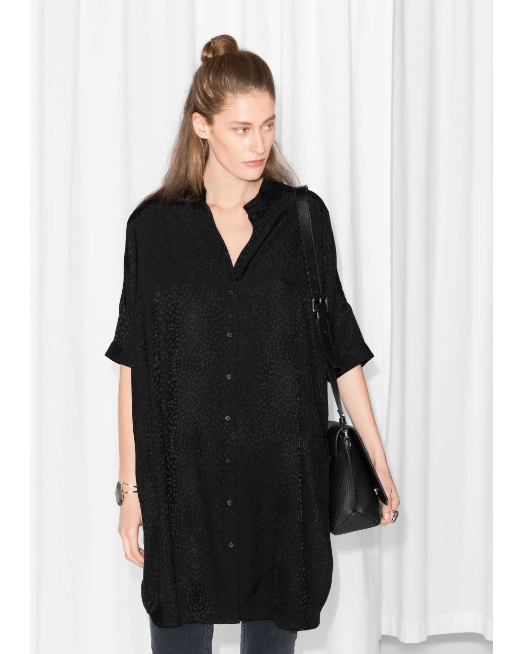 u0026 Other Stories Oversized Shirt Dress in Black | Lyst UK