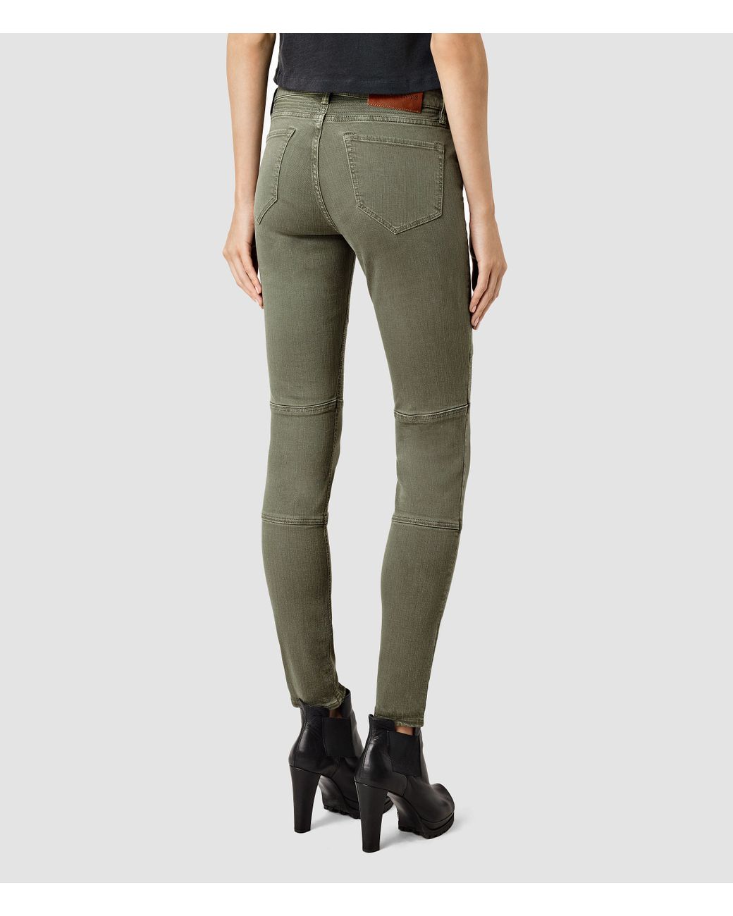 AllSaints Denim Biker Skinny Jeans in 