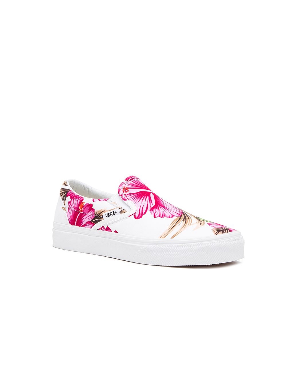 Vans Classic Hawaiian Floral Slip On Sneaker in White (Pink) | Lyst
