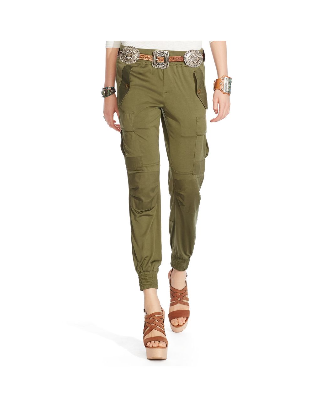 Polo Ralph Lauren Silk Military Cargo Pant in Green | Lyst