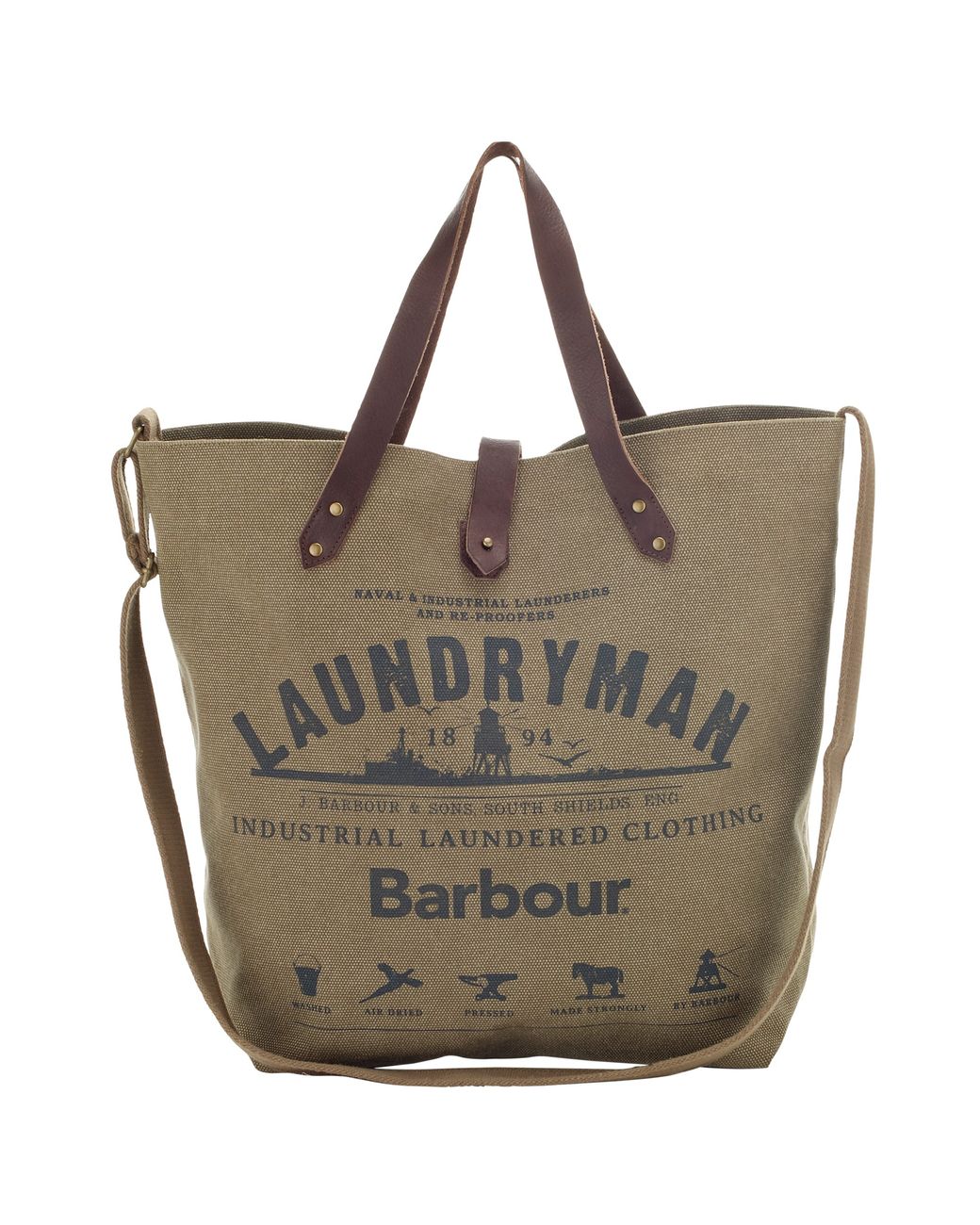 Barbour Canvas Tote Bag in Natural for Men | Lyst UK