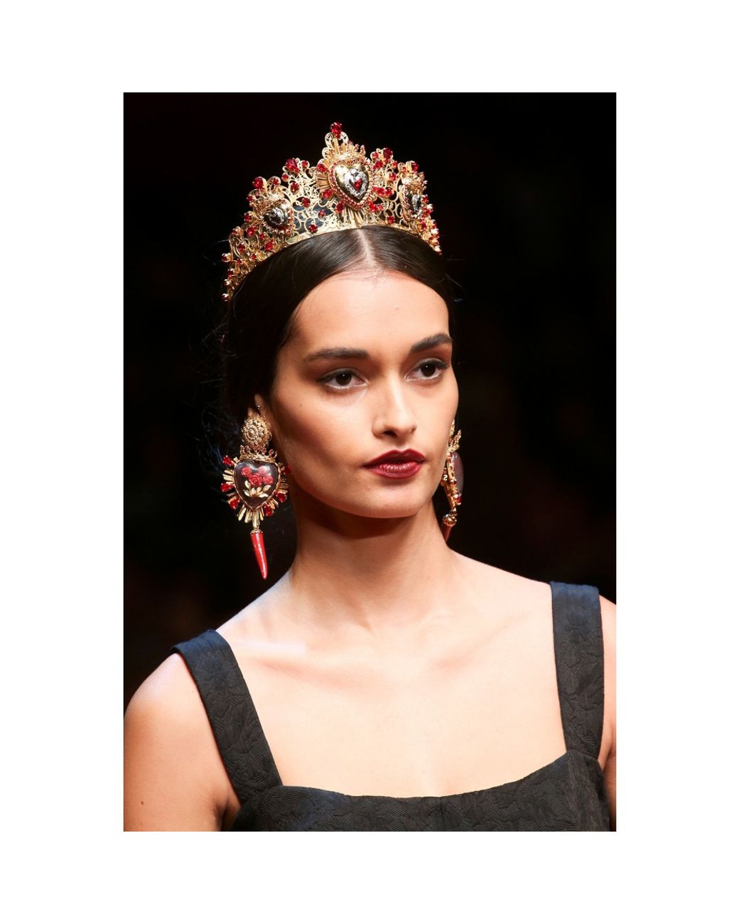 fasce e mollette da Crystal floral pearl tiara headband diadem di Dolce & Gabbana in Metallizzato Donna Accessori da Accessori per capelli 