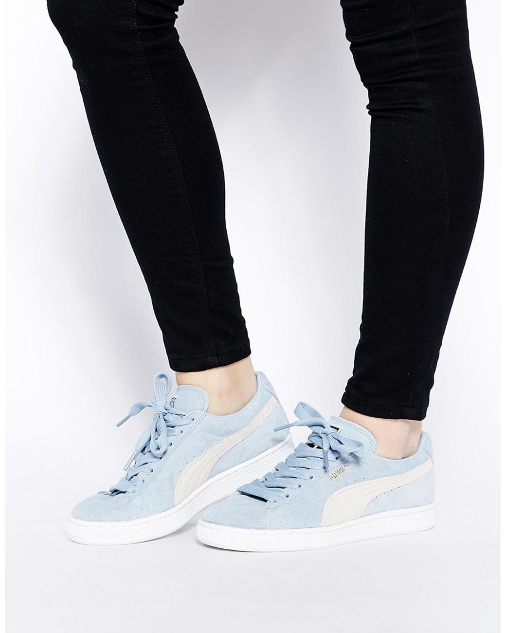 PUMA Suede Classic Powder Blue Trainers | Lyst