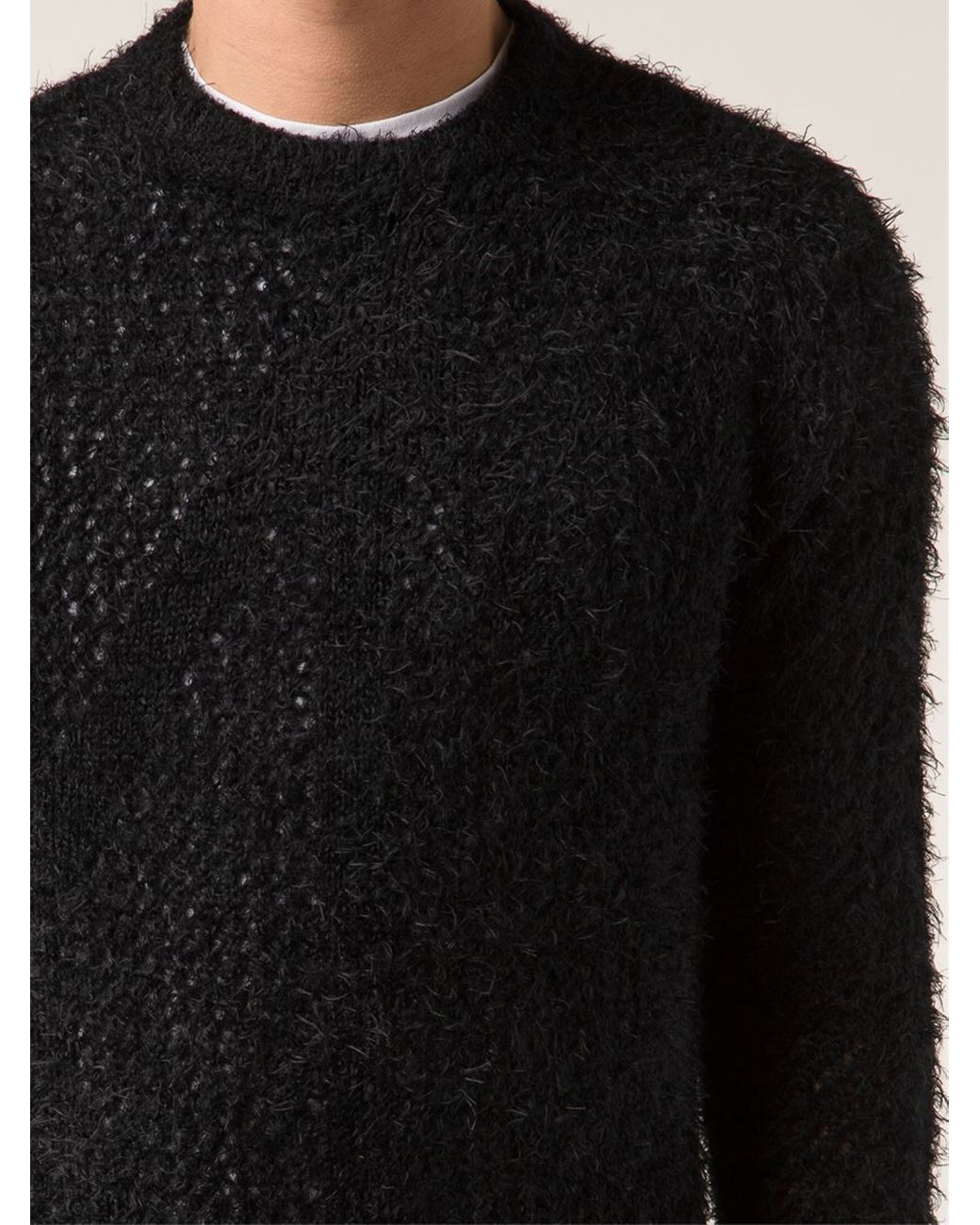 Chapter Fuzzy Sweater in Black for Men | Lyst