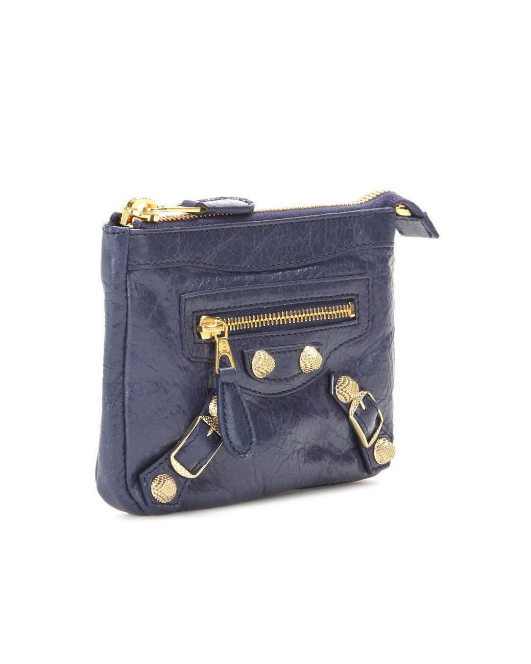 Fjern Nysgerrighed Bagvaskelse Balenciaga Giant Leather Coin Purse in Blue | Lyst