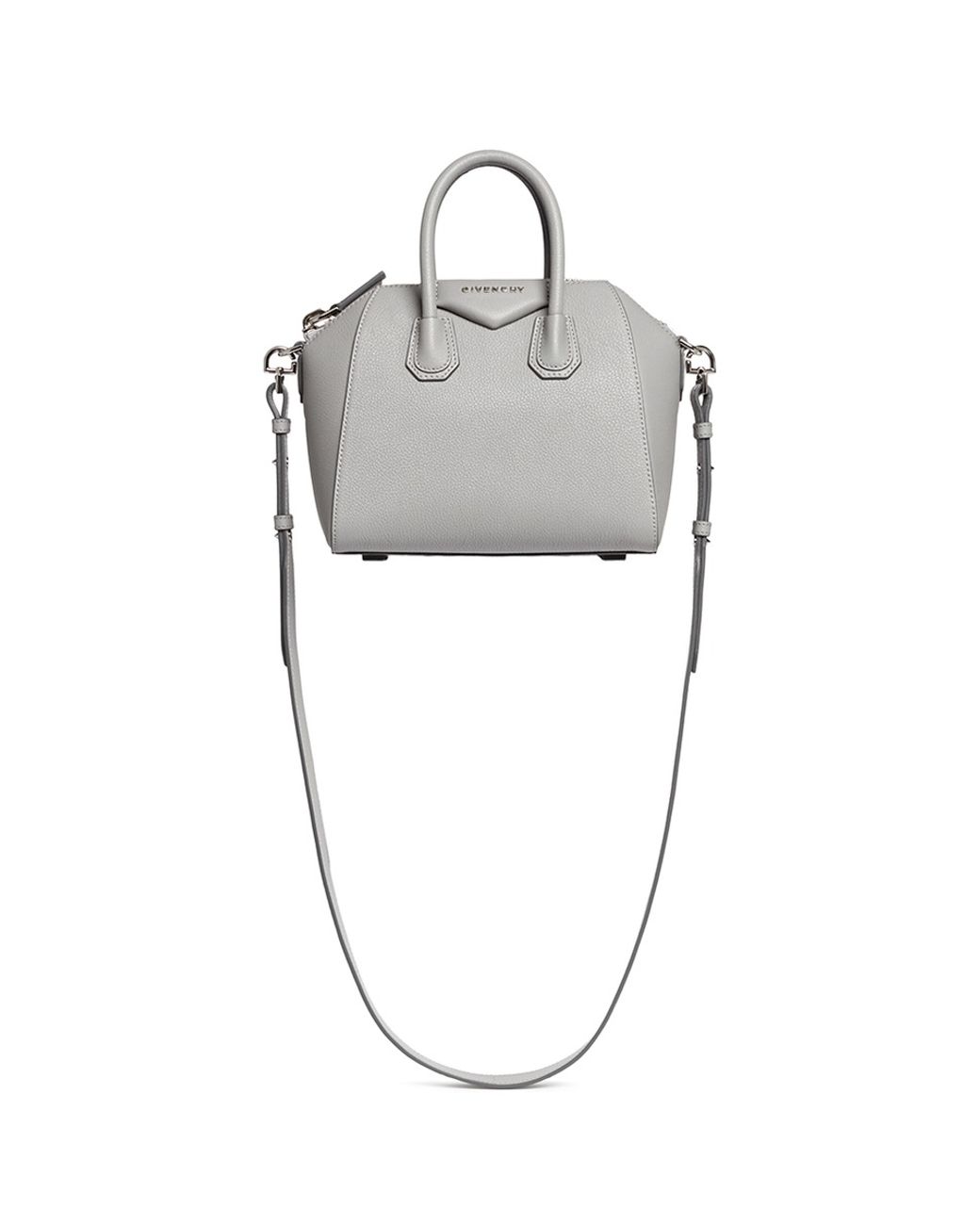 Givenchy Antigona Mini Leather Shoulder Bag in Gray | Lyst