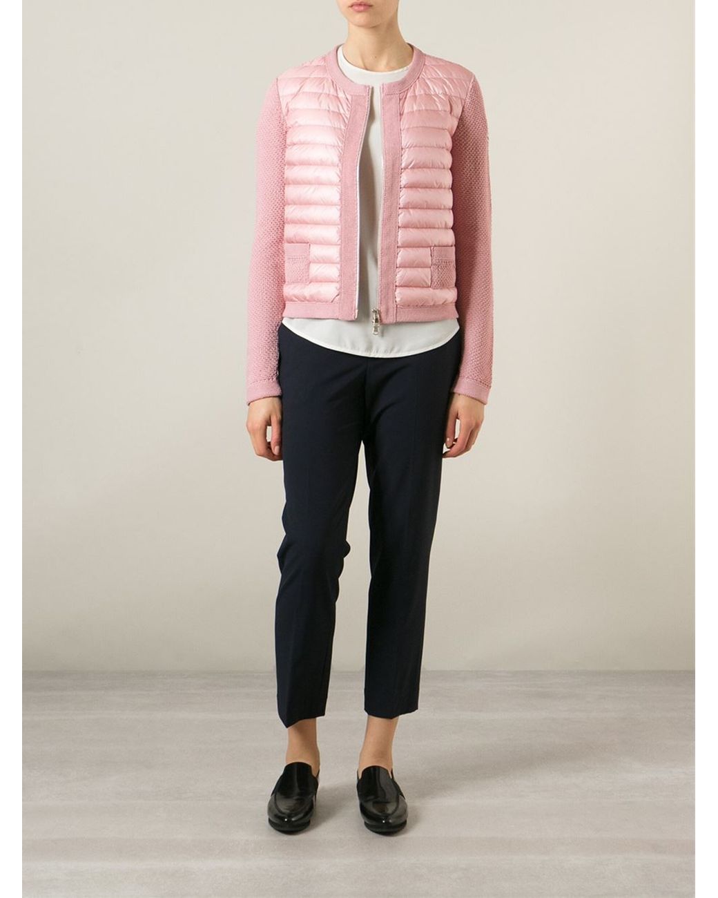 Moncler best sale pink cardigan