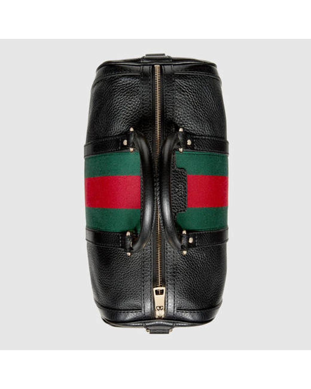 Vintage Gucci Black Canvas Leather Saddle Purse
