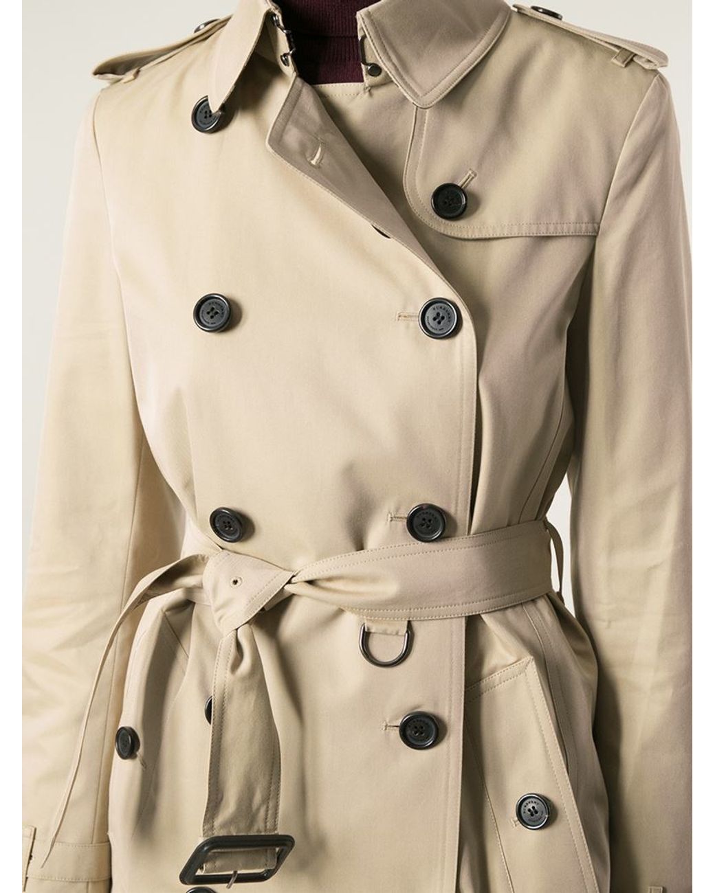 Burberry 'buckingham' Trench Coat in Natural | Lyst
