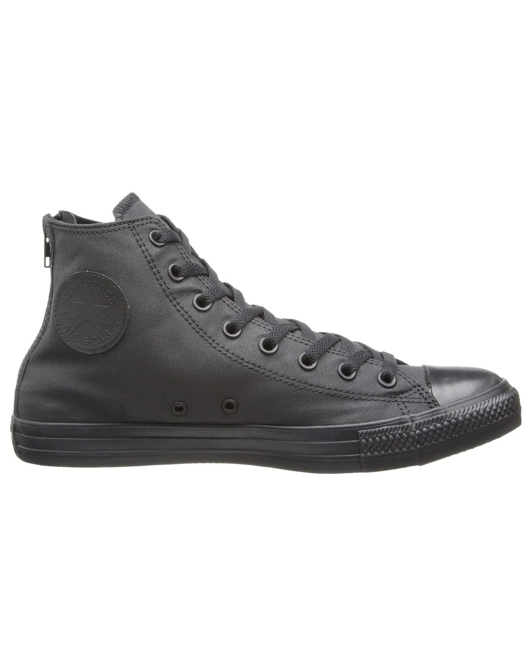 Converse Chuck Taylor All Star Matte Back Zip Hi in Black | Lyst