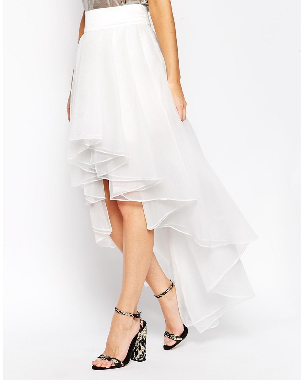 High low asymmetrical skirt cheap