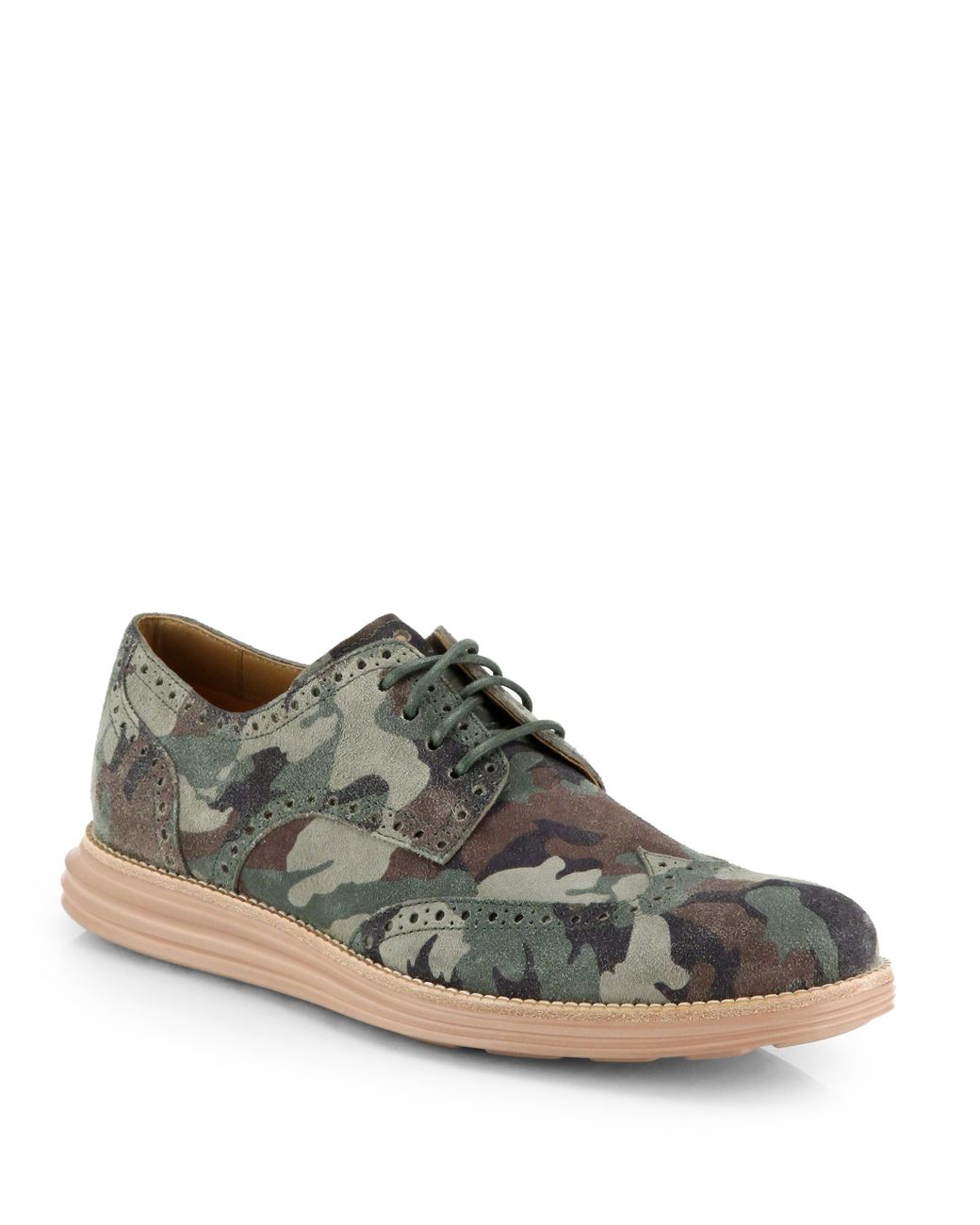 cole haan camo wingtips