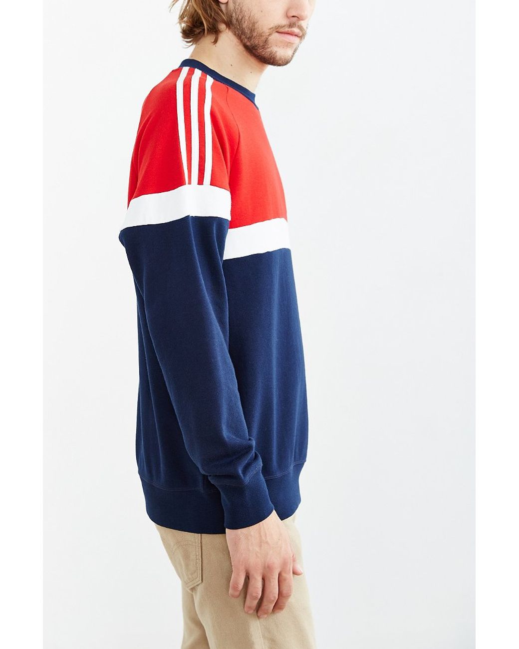 adidas Originals Itasca Crew Neck Sweatshirt in Blue for Men | Lyst