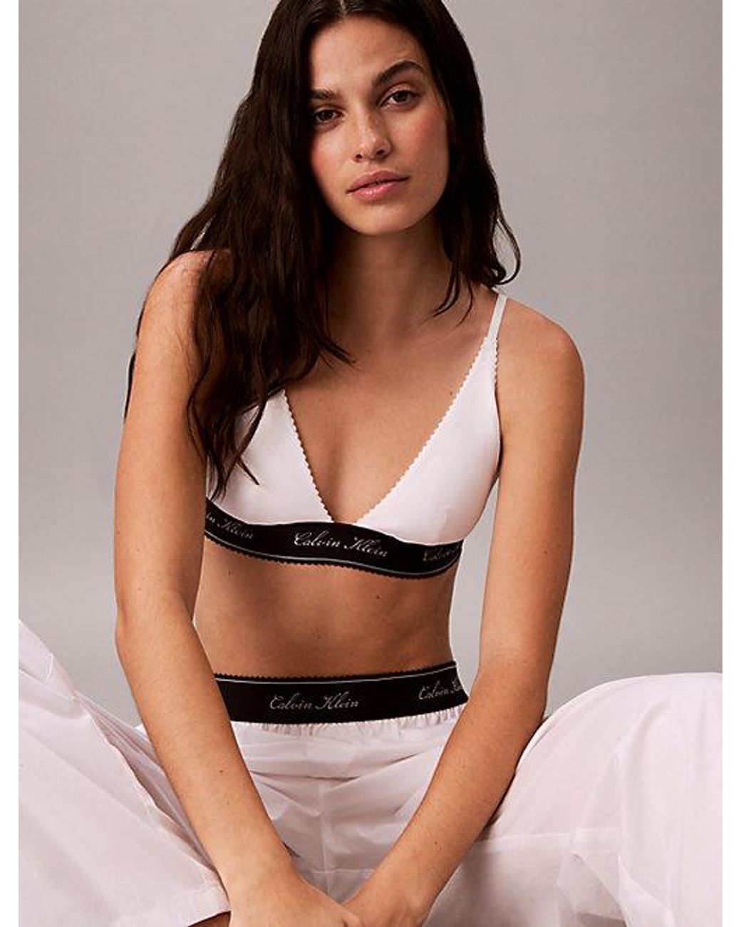 Calvin Klein White Pyjama Pants Icon Cotton Poplin