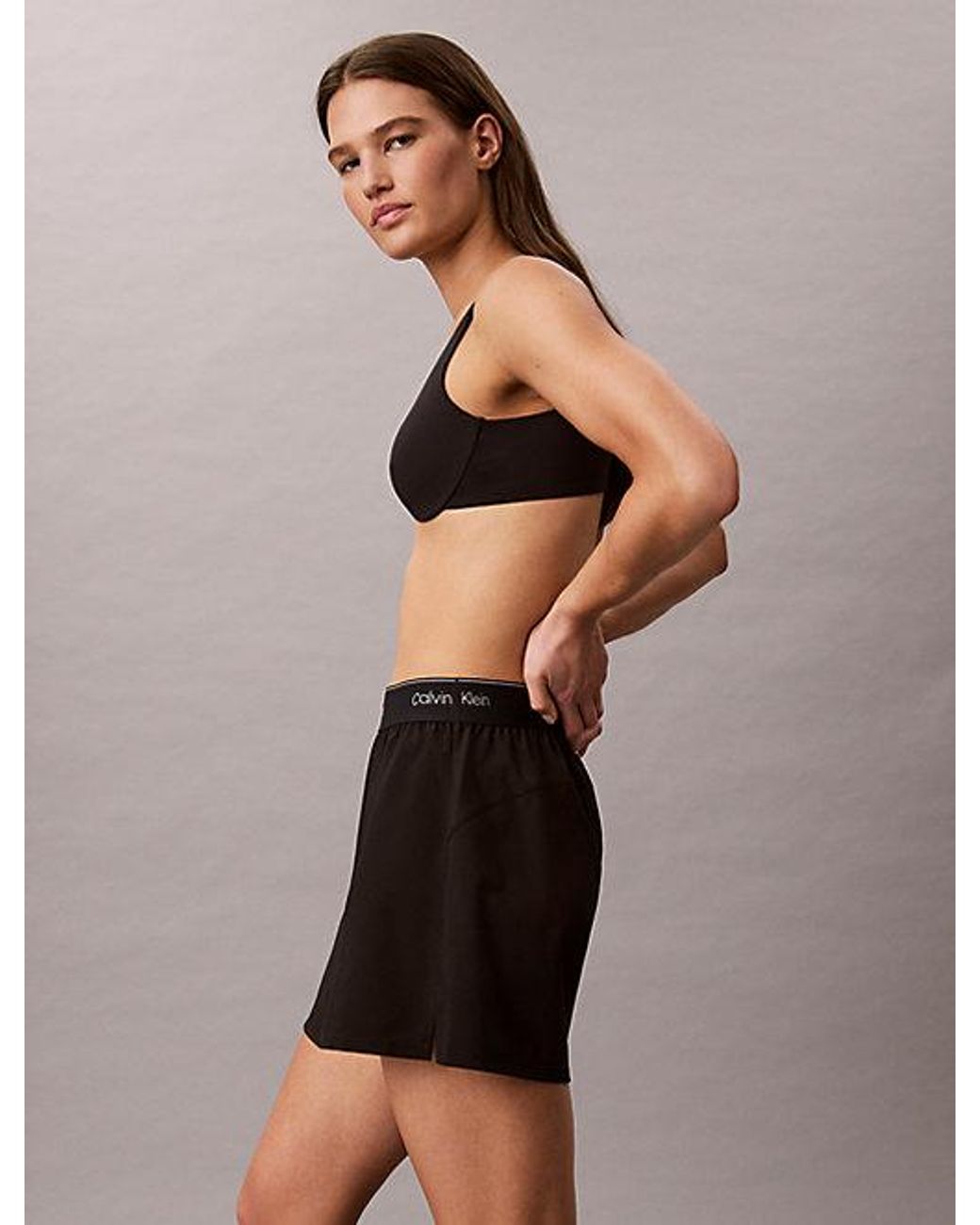 Calvin Klein Brown Sport Quick Dry High Rise Woven Shorts