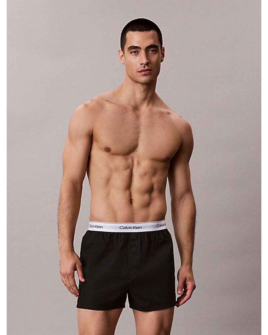 Calvin Klein Blue 3 Pack Slim Boxers Icon Cotton Stretch for men