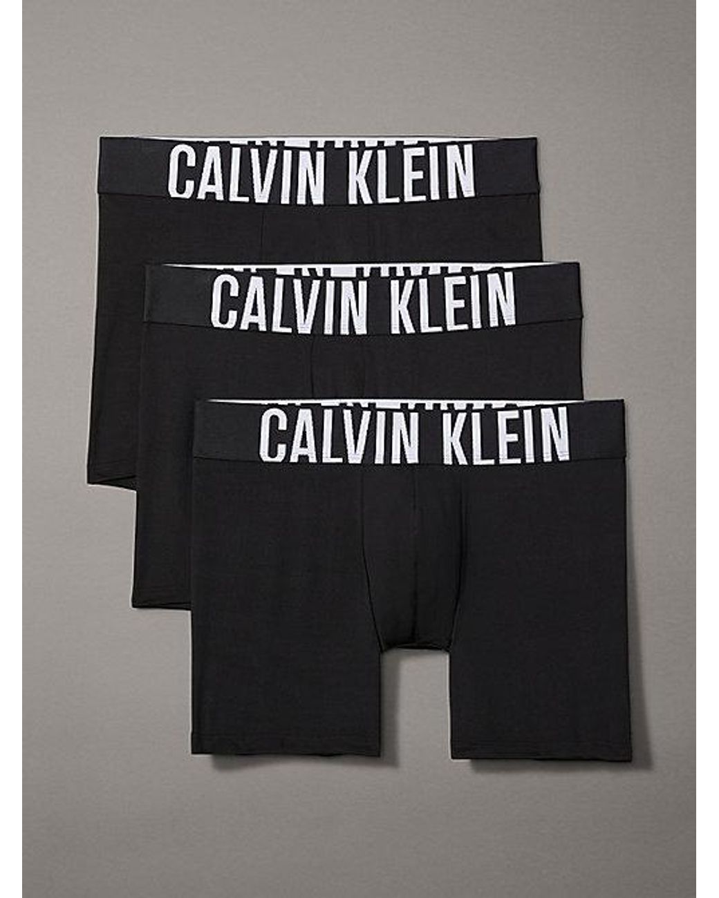 Calvin Klein Black 3 Pack Boxer Briefs Intense Power Microfibre Stretch for men