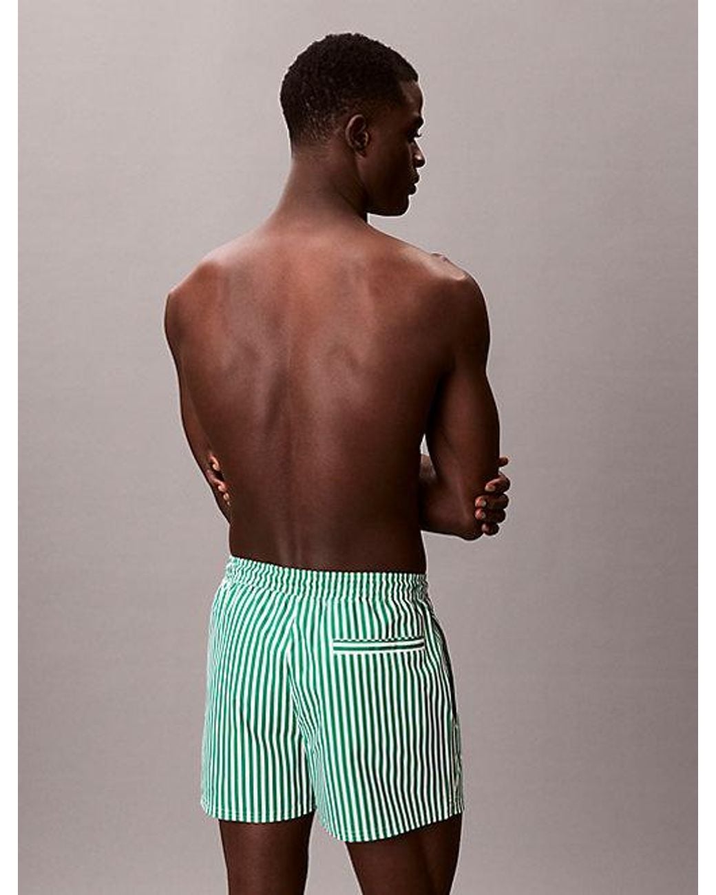 Calvin Klein Multicolor Short Drawstring Swim Shorts Ck Monogram for men