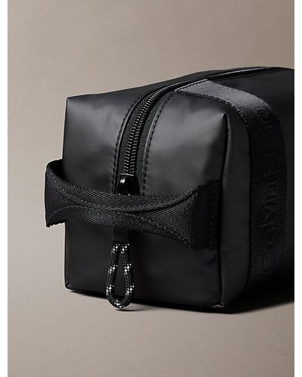Calvin Klein Gray Monologo Patch Dopp Kit for men