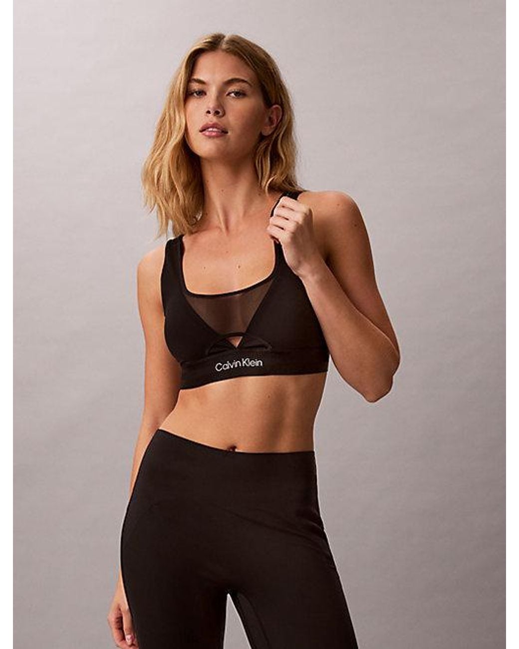 Calvin Klein Brown Sport Mesh Low Impact Sports Bra