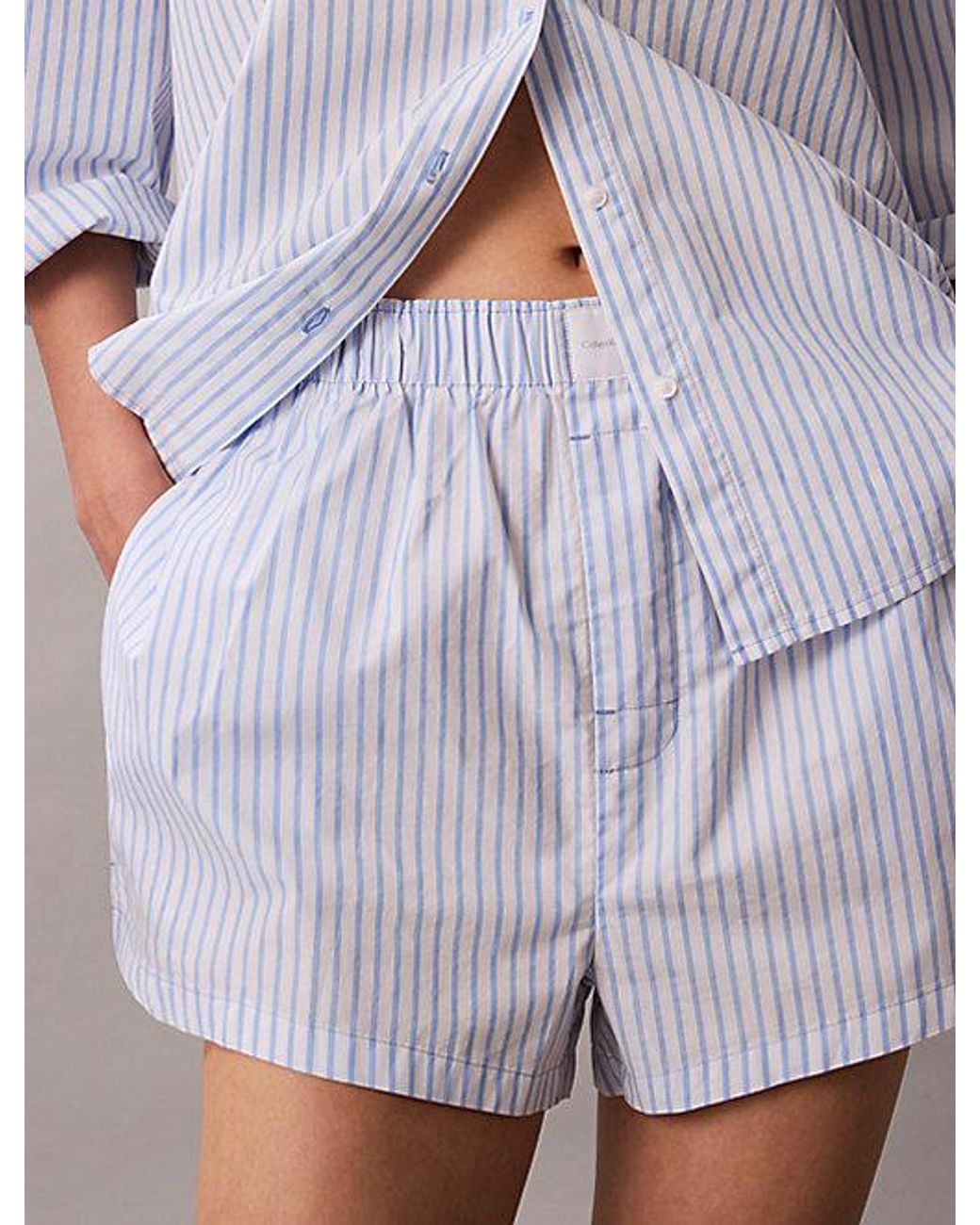 Calvin Klein Pyjamashort in het Purple