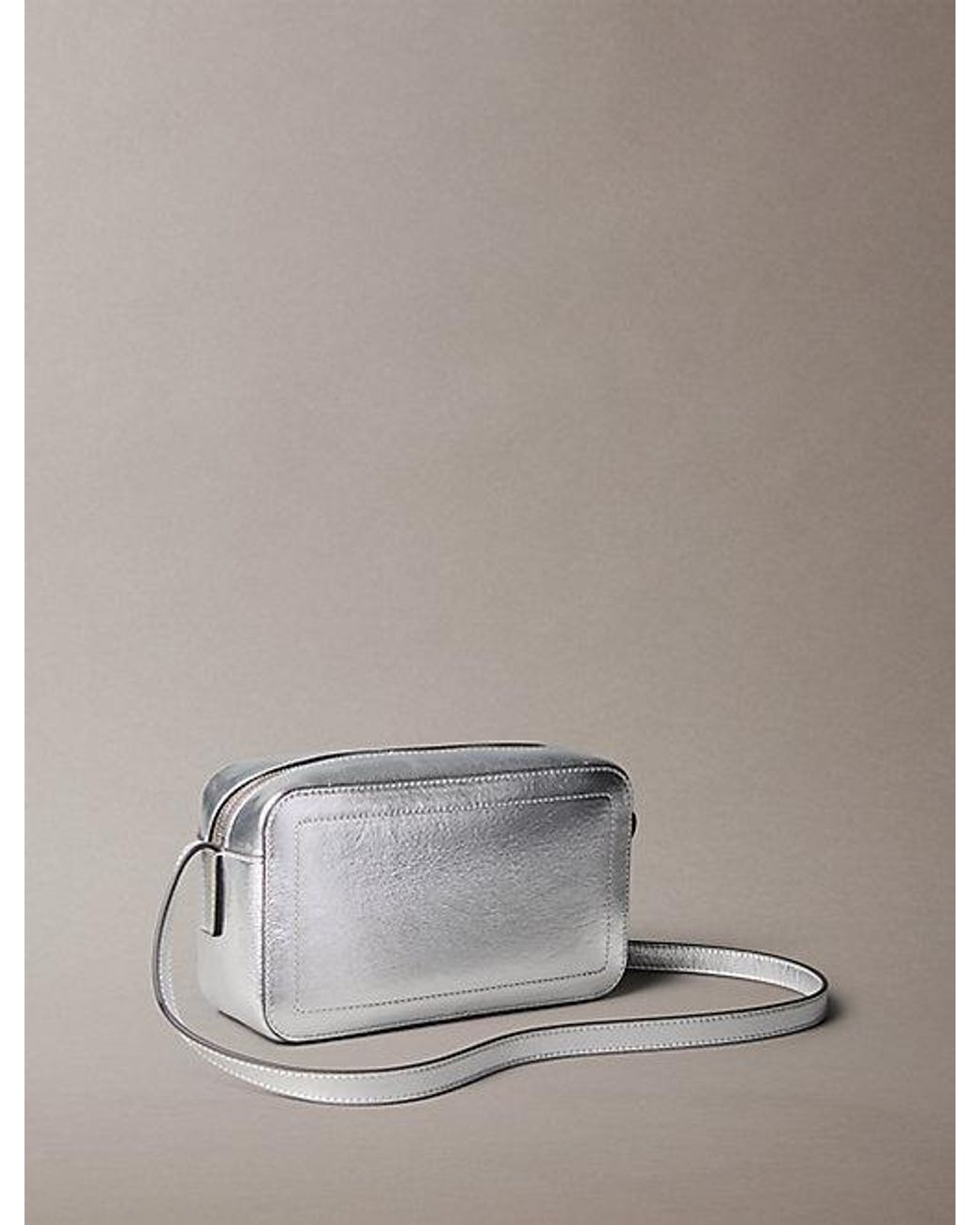 Calvin Klein Metallic Monogram Crossbody Camera Bag
