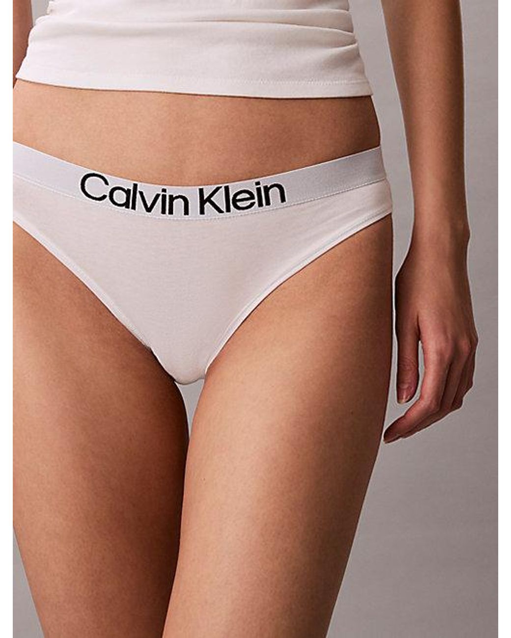 Calvin Klein Maximum Cotton Slips in het White