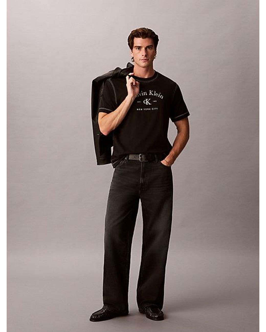 Calvin Klein Green Jeans Baggy Jeans for men