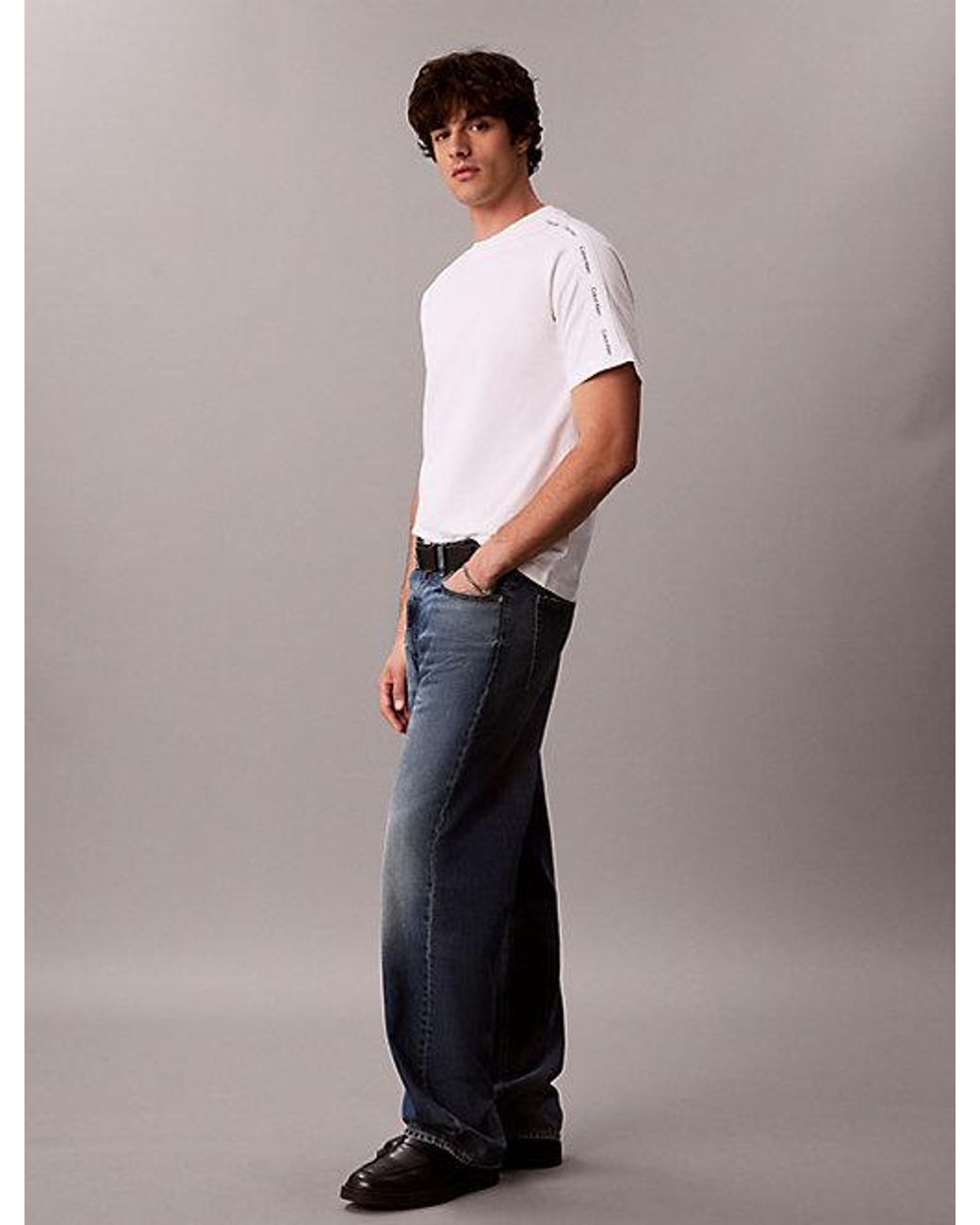 Calvin Klein Multicolor Jeans Logo Tape T-Shirt for men