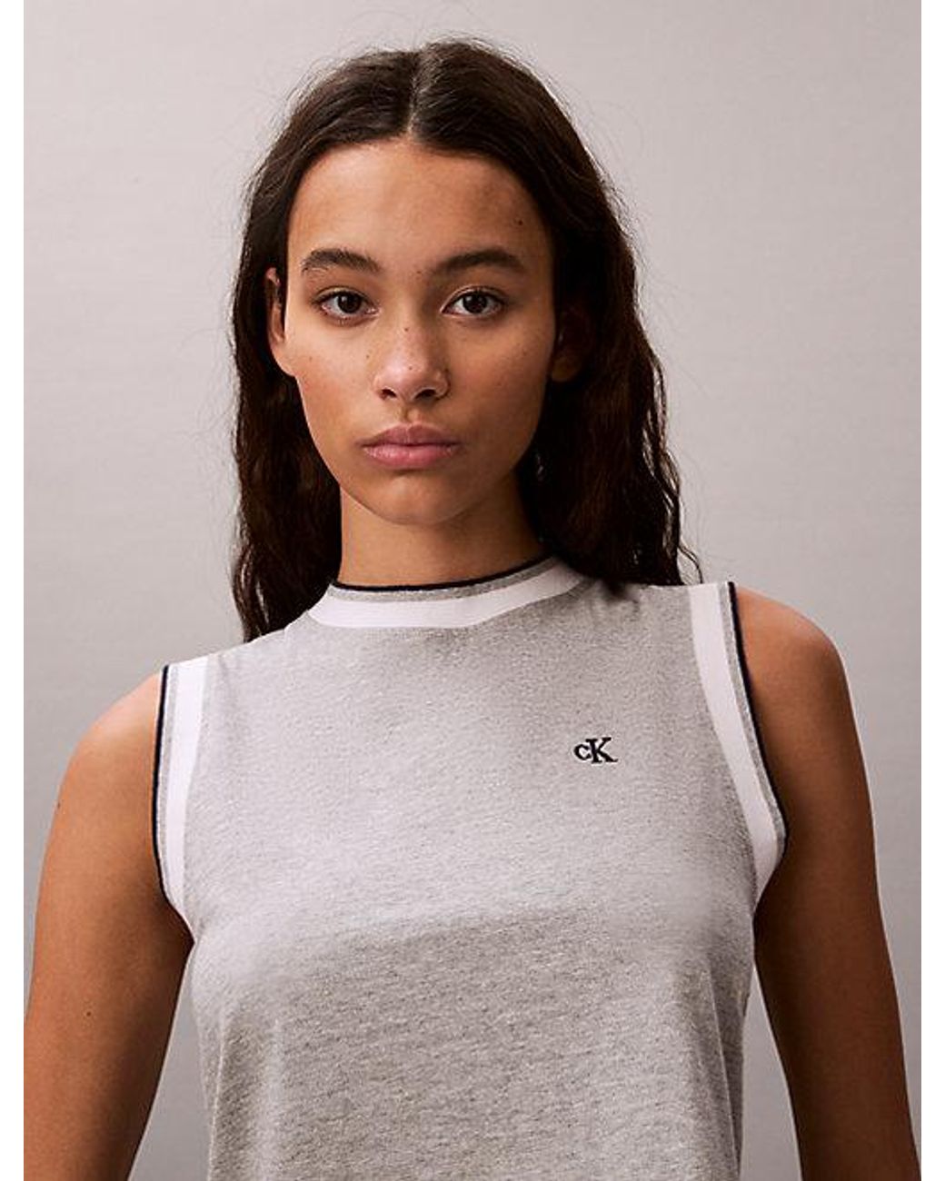 Calvin Klein Multicolor Jeans Sporty Ringer Tank Top