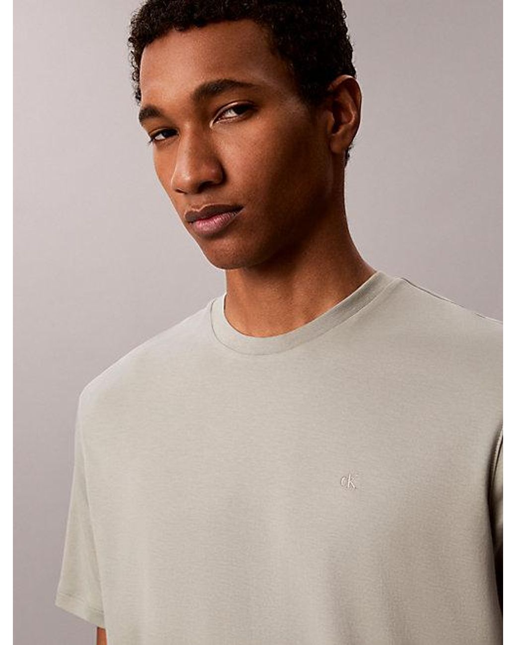 Calvin Klein Gray Supima Cotton T-Shirt for men