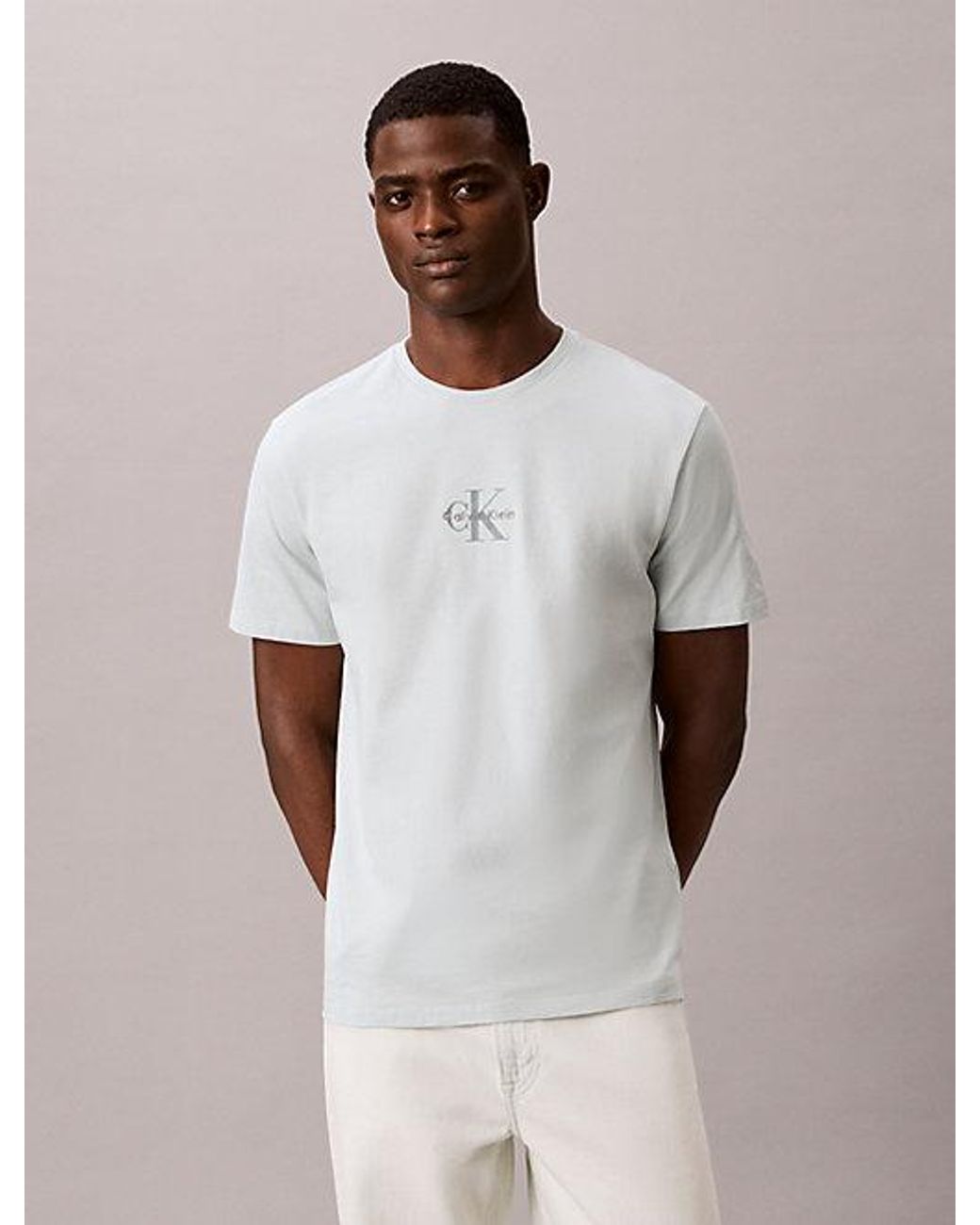 Calvin Klein Natural Jeans Monogram Logo T-Shirt for men