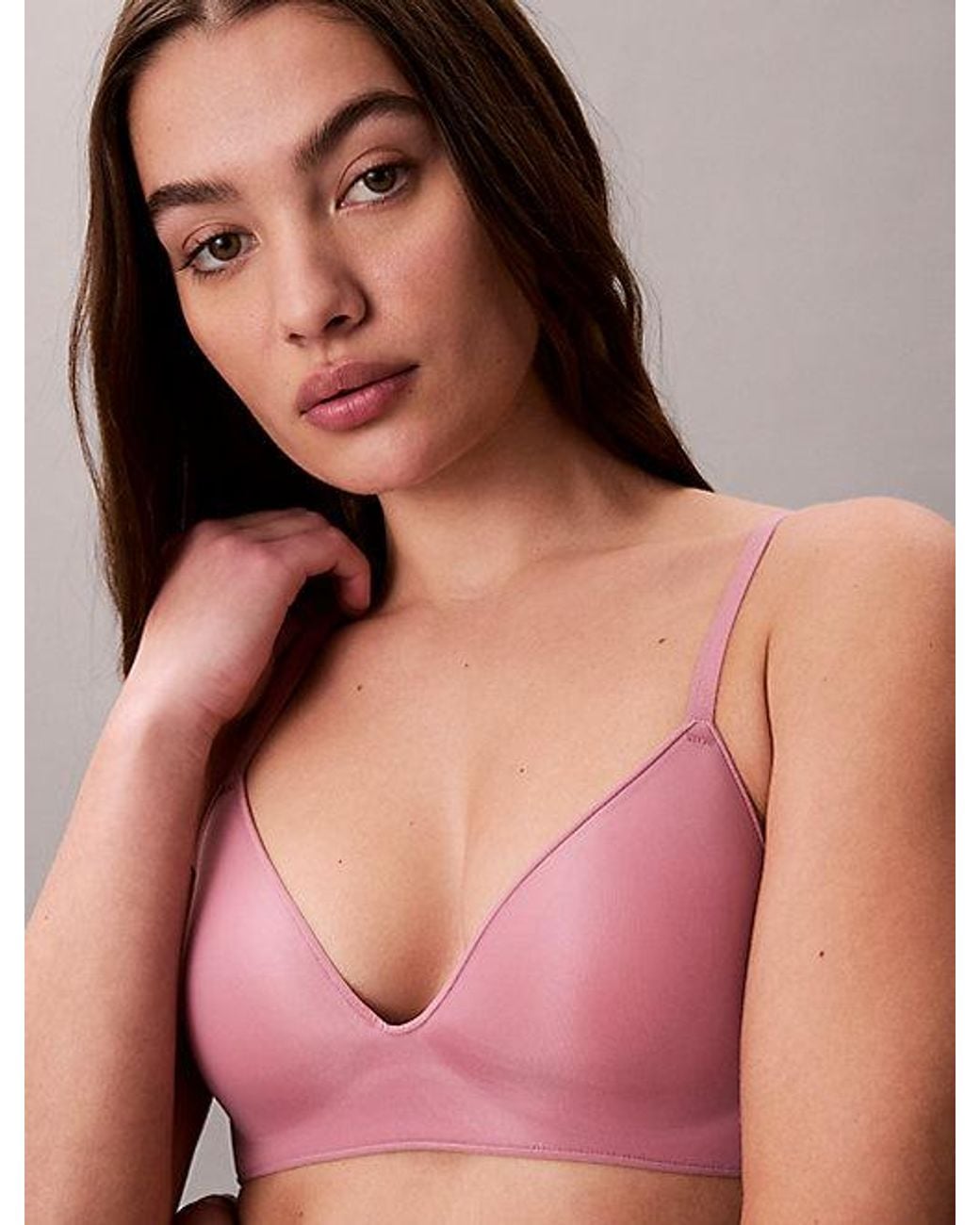 Calvin Klein Red Lightly Lined Wirefree Bra Perfectly Fit Ultra Light